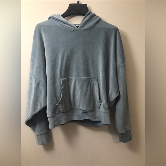 American Eagle Cozy Ever Arter Velour Hooded Sweatshirt S - Picture 3 of 6